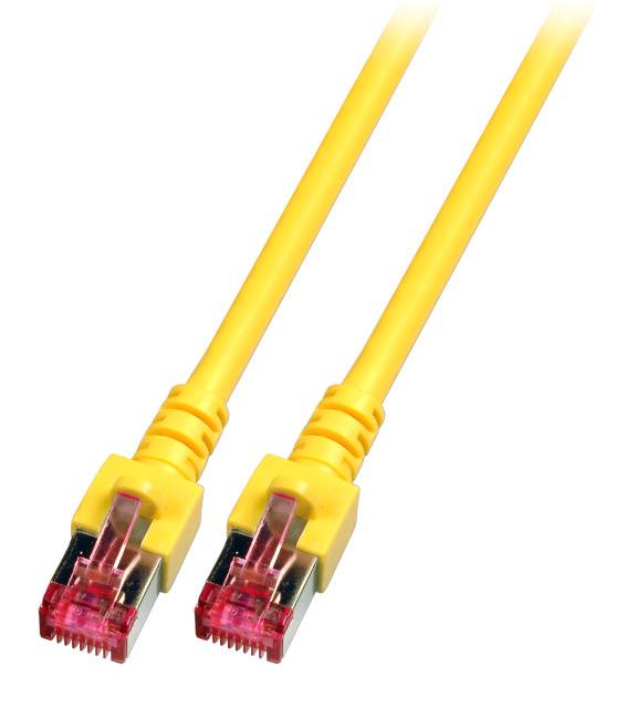 EFB Elektronik K5511.5 RJ45 Netzwerkkabel, Patchkabel CAT 6 S/FTP 5.00m Gelb Flammwidrig, Halogenfrei, mit Rastnasenschutz