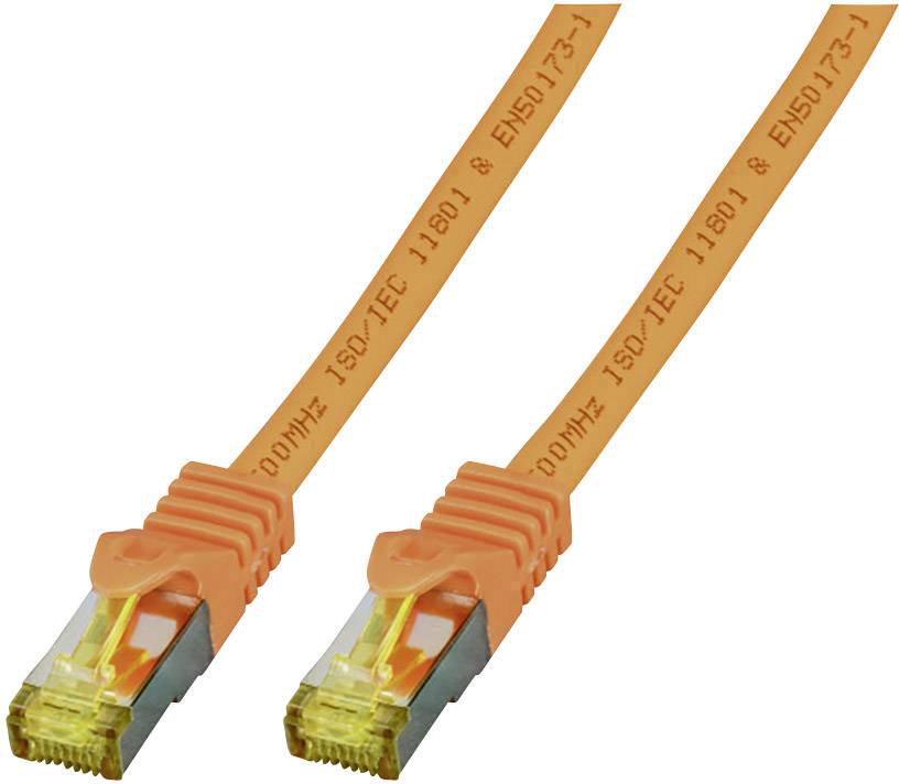 RJ45 Patchkabel Cat.6A S/FTP LSZH -- Cat.7 Rohkabel orange 15m