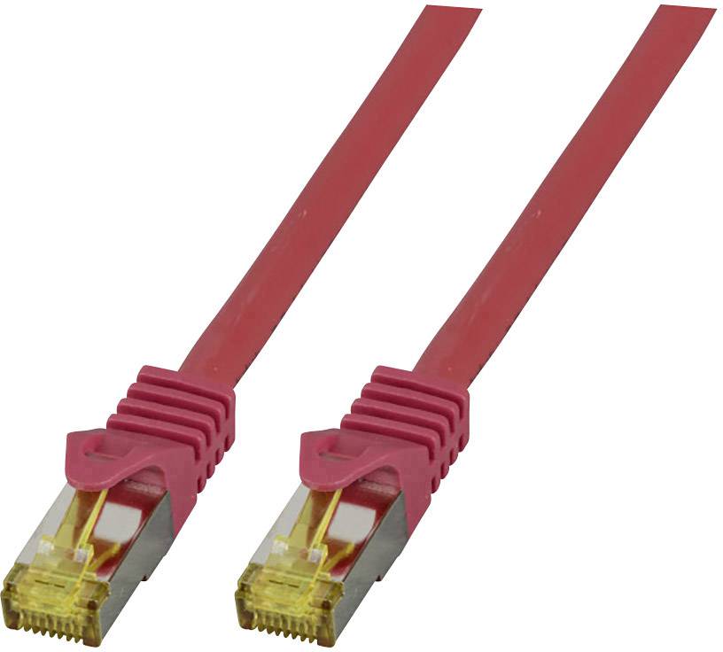 EFB Elektronik MK7001.10R RJ45 Netzwerkkabel, Patchkabel CAT 6a (Rohkabel CAT 7) S/FTP 10.00 m Rot Flammwidrig, Halogenfrei, mit Rastnasenschutz