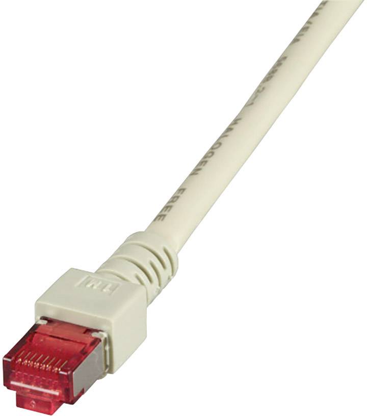 EFB Elektronik K5510.0,5 RJ45 Patchkabel CAT 6 S/FTP 0.50 m Grau Flammwidrig, Halogenfrei, mit Rastnasenschutz, vergoldete Steckkontakte 1 St.