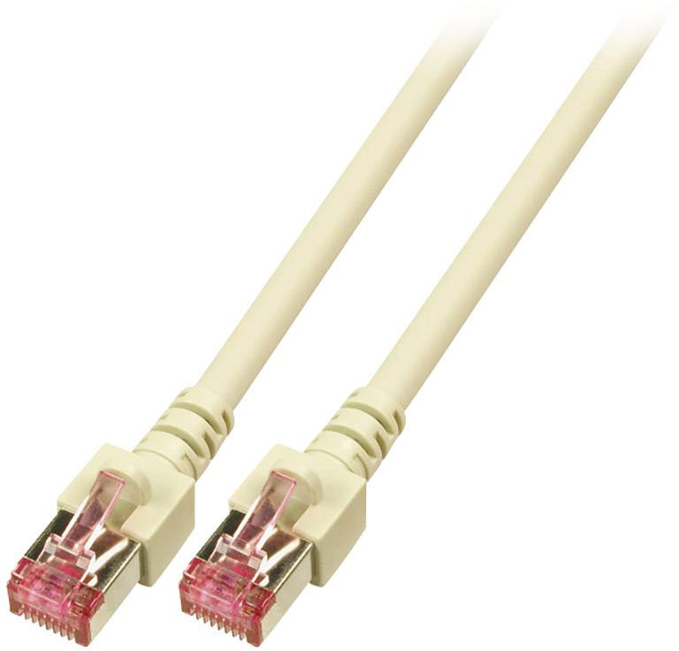 EFB Elektronik K5510.0,5 RJ45 Patchkabel CAT 6 S/FTP 0.50 m Grau Flammwidrig, Halogenfrei, mit Rastnasenschutz, vergoldete Steckkontakte 1 St.