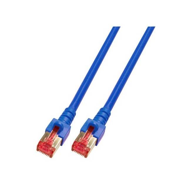EFB Elektronik K5513.7,5 RJ45 Patchkabel CAT 6 S/FTP 7.50 m Blau Flammwidrig, Halogenfrei, mit Rastnasenschutz, vergoldete Steckkontakte 1 St.
