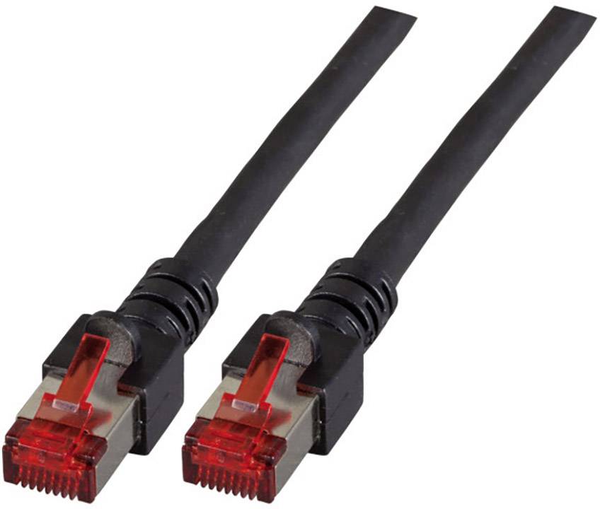 EFB Elektronik K5515.30 RJ45 Netzwerkkabel, Patchkabel CAT 6 S/FTP 30.00 m Schwarz Flammwidrig, Halogenfrei, mit Rastnasenschutz, vergoldete