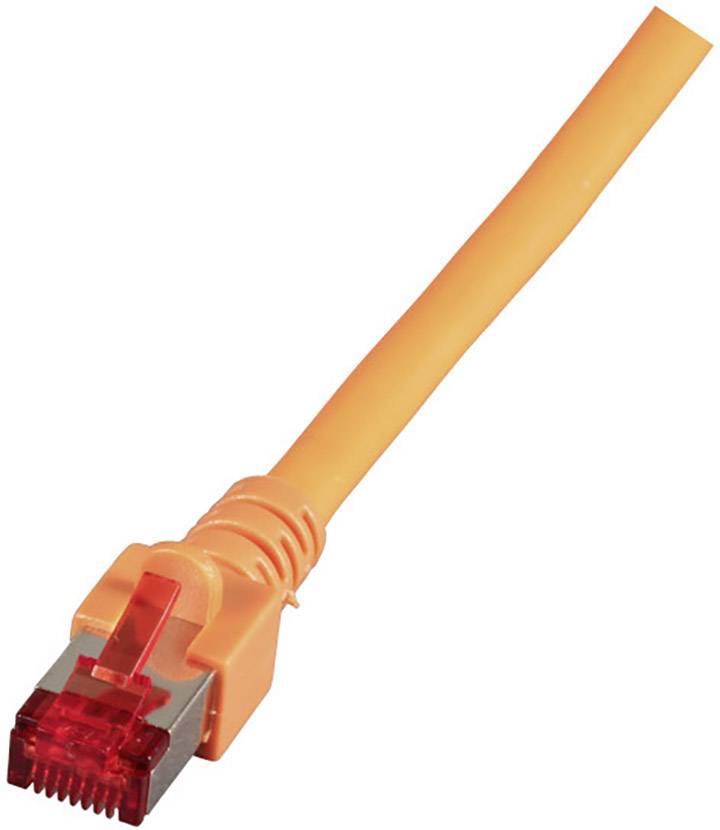 EFB Elektronik K5516.3 RJ45 Netzwerkkabel, Patchkabel CAT 6 S/FTP 3.00 m Orange Flammwidrig, Halogenfrei, mit Rastnasenschutz, vergoldete