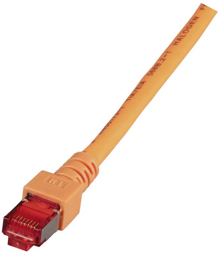 EFB Elektronik K5516.3 RJ45 Netzwerkkabel, Patchkabel CAT 6 S/FTP 3.00 m Orange Flammwidrig, Halogenfrei, mit Rastnasenschutz, vergoldete