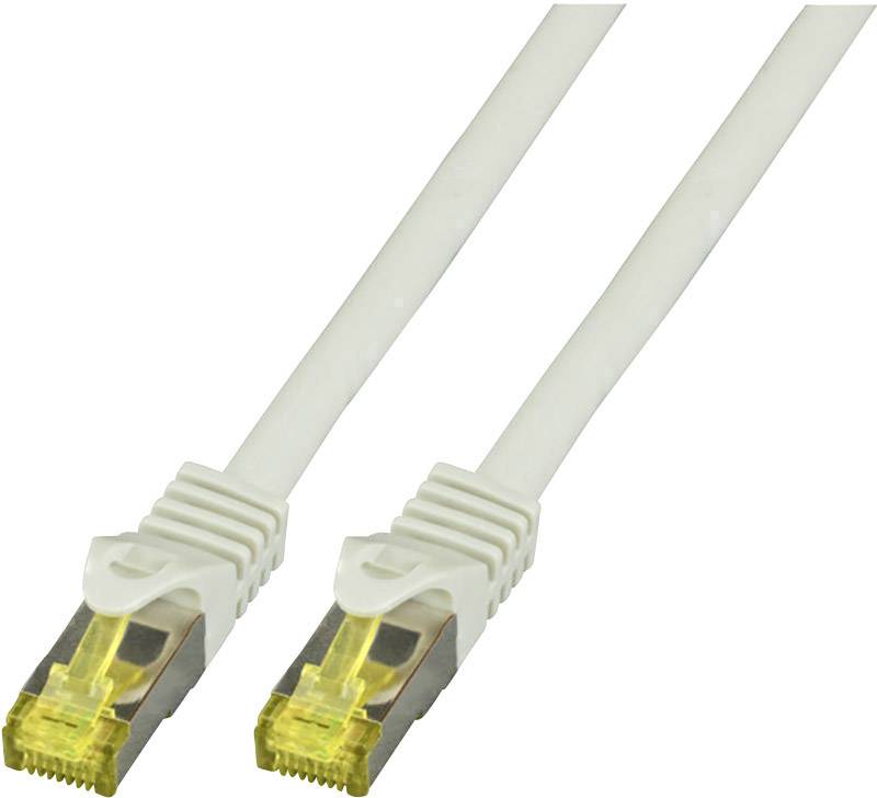 RJ45 Patchkabel Cat.6A S/FTP LSZH -- Cat.7 Rohkabel grau 2m