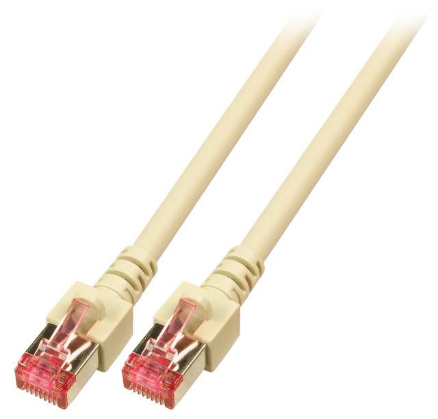 EFB Elektronik K5510.1 RJ45 Netzwerkkabel, Patchkabel CAT 6 S/FTP 1.00 m Grau Flammwidrig, Halogenfrei, mit Rastnasenschutz, vergoldete
