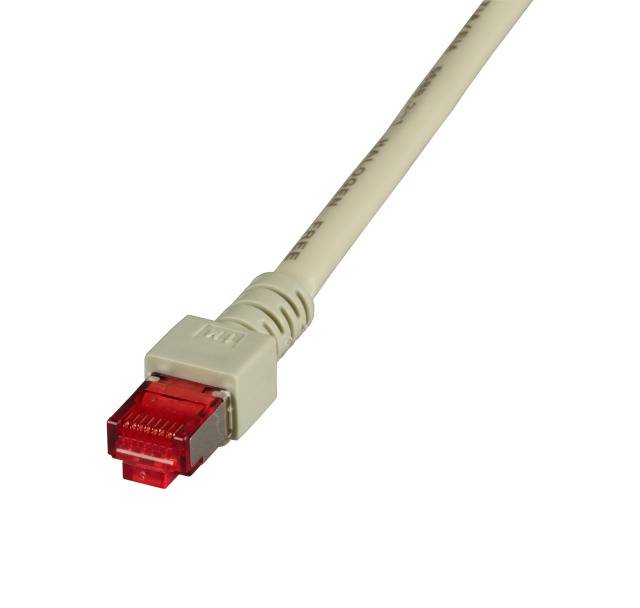 EFB Elektronik K5510.5 RJ45 Netzwerkkabel, Patchkabel CAT 6 S/FTP 5.00 m Grau Flammwidrig, Halogenfrei, mit Rastnasenschutz, vergoldete