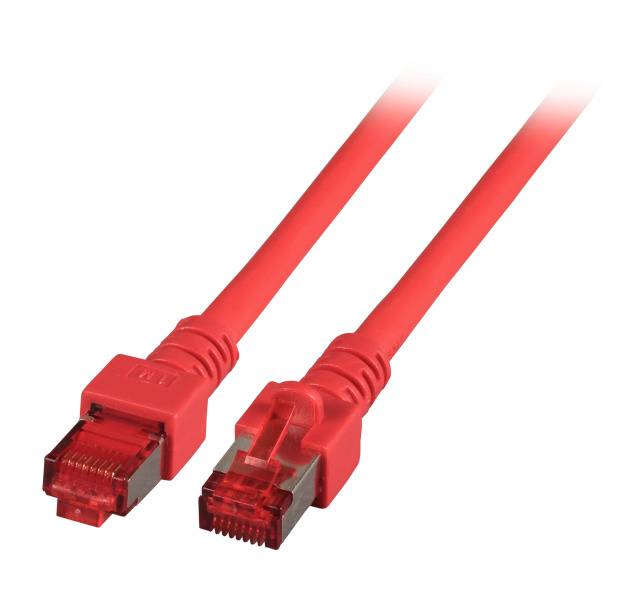 EFB Elektronik K5512.20 RJ45 Netzwerkkabel, Patchkabel CAT 6 S/FTP 20.00 m Rot Flammwidrig, Halogenfrei, mit Rastnasenschutz, vergoldete
