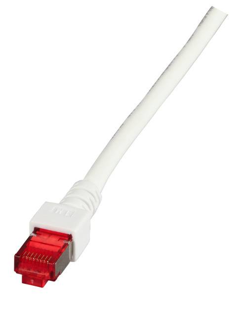 EFB Elektronik K5518.50 RJ45 Netzwerkkabel, Patchkabel CAT 6 S/FTP 50.00 m Weiß Flammwidrig, Halogenfrei, mit Rastnasenschutz, vergoldete