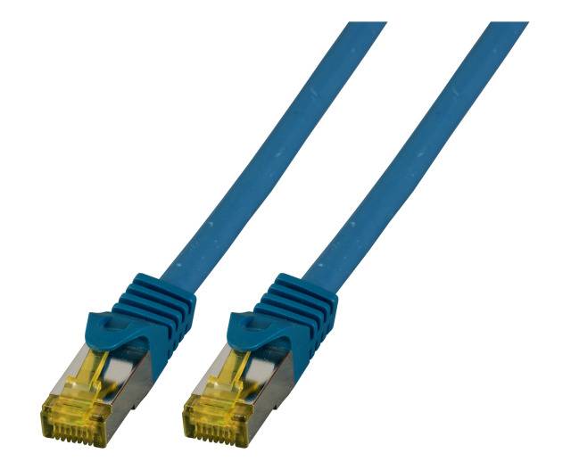 EFB Elektronik MK7001.1,5BL RJ45 Netzwerkkabel, Patchkabel CAT 6a (Rohkabel CAT 7) S/FTP 1.50 m Blau Flammwidrig, Halogenfrei, mit Rastnasenschutz