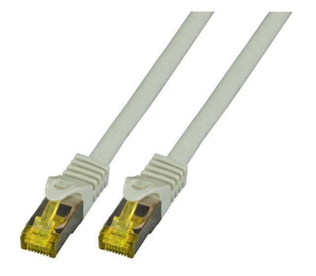 RJ45 Patchkabel Cat.6A S/FTP LSZH -- Cat.7 Rohkabel grau 10m