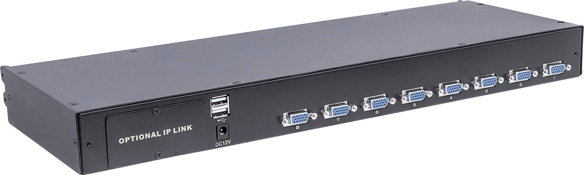 Intellinet 507776 8 Port KVM-Umschalter VGA PS/2, USB 640 x 480 Pixel, 800 x 600 Pixel, 1024 x 720 Pixel, 1200 x 800 Pixel, 1280 x 720 Pixel, 1440