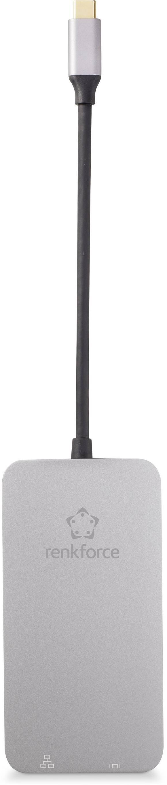 Renkforce 29039c277 USB-C® Notebook Dockingstation Passend für Marke (Notebook Dockingstations): Universal, Apple  inkl. Ladefunktion