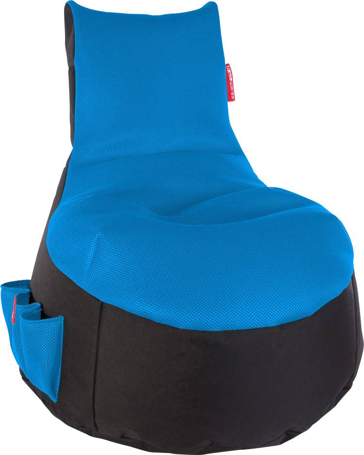 GAMEWAREZ Gaming Sitzsack Ice Schwarz, Blau