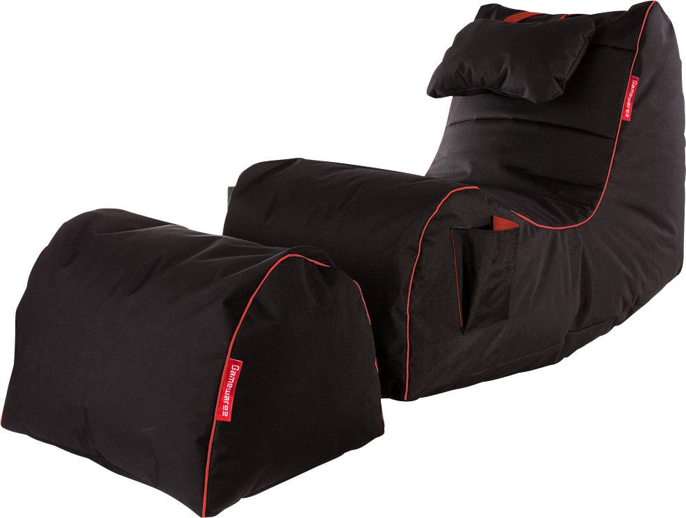 GAMEWAREZ GAMING SITZSACK RX SCHWARZ-ROT
