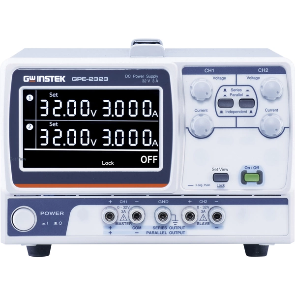 GW Instek GPE-3323 Labornetzgerät, einstellbar 0 - 32V 0 - 3A 217W Anzahl Ausgänge 3 x GW Instek GPE-3323 Labornetzgerät, einstellbar 0 - 32V 0 - 3A 217W Anzahl Ausgänge 3 x