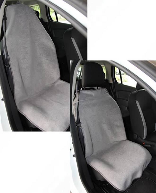 cartrend 10000 Frottee Sport Sitzauflage Frottee Grau Beifahrersitz, Fahrersitz