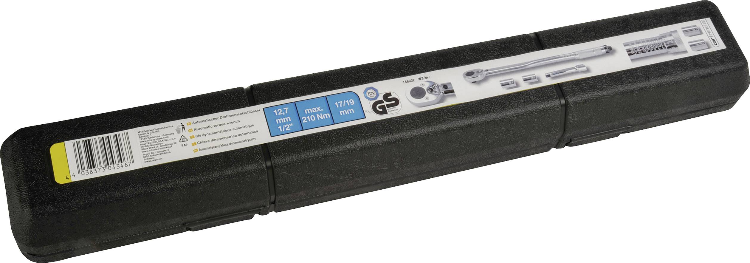 cartrend 146002 Drehmomentschlüssel mit Umschaltknarre 1/2" (12.5 mm) 40 - 210 Nm