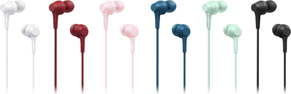 Pioneer SE-C1T In Ear Kopfhörer In Ear Headset Rot