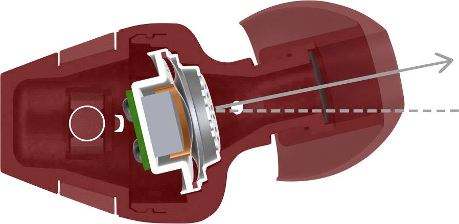 Pioneer SE-C1T In Ear Kopfhörer In Ear Headset Rot