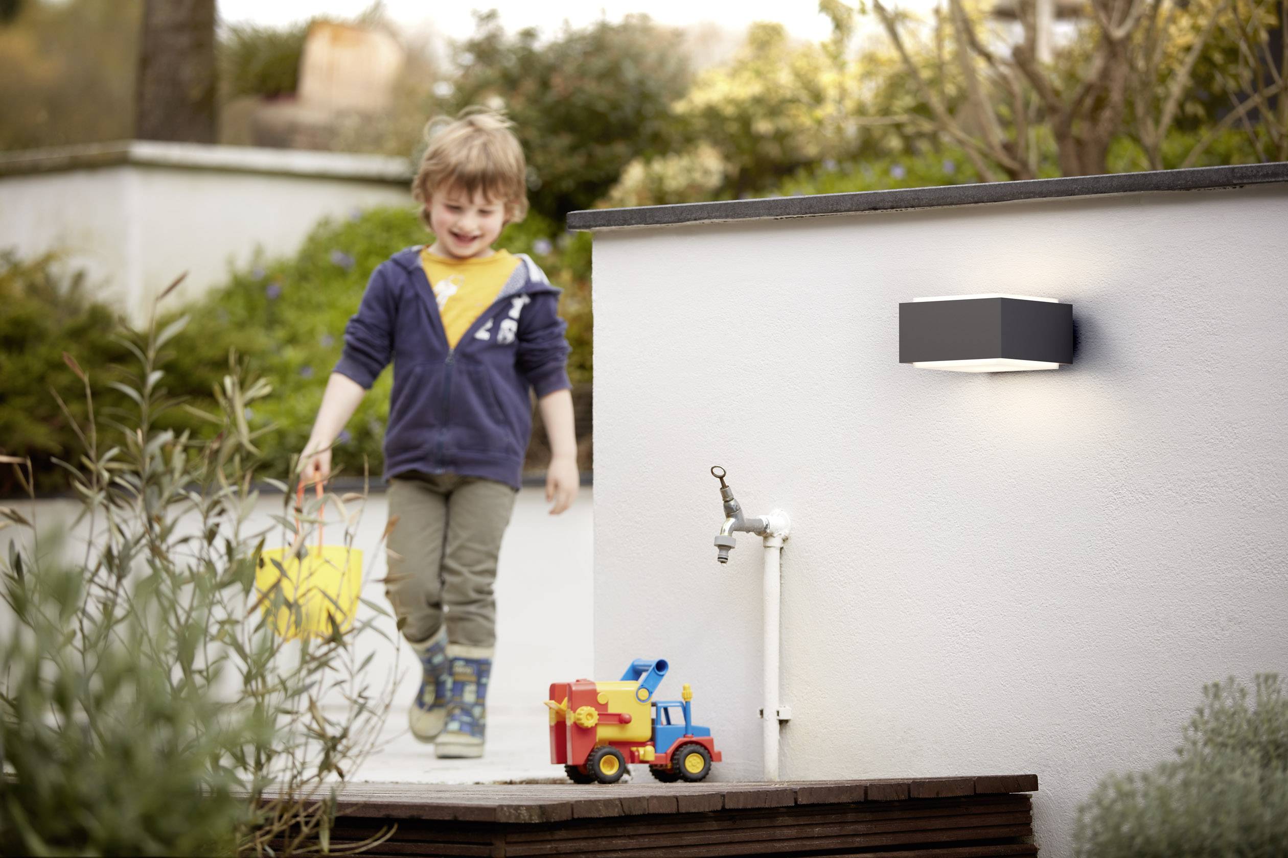 Philips LED Hedgehog 1733793PN Außenwandleuchte LED E27 42W Anthrazit