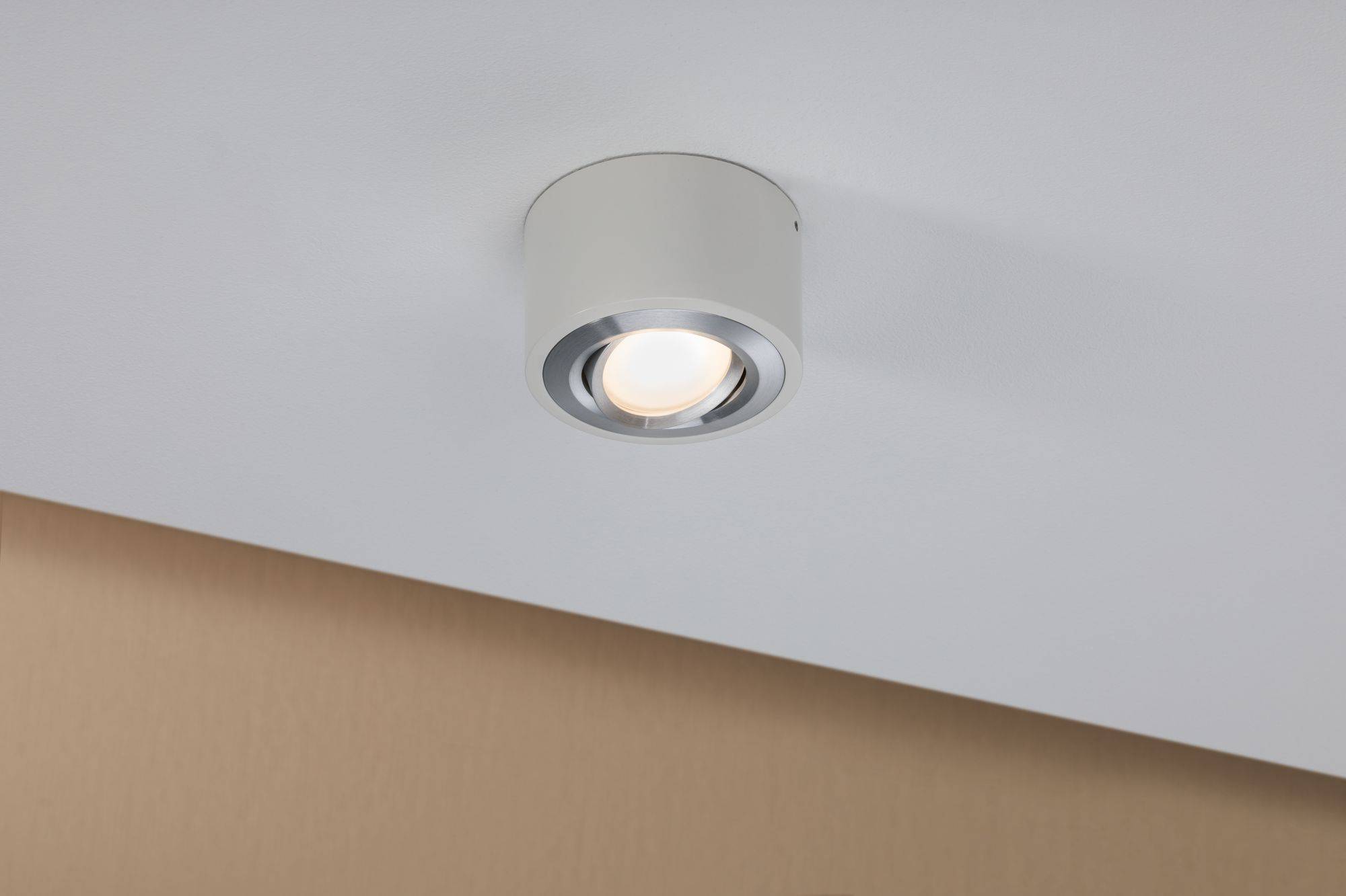 Paulmann 79708 Argun LED-Deckenleuchte 4.8W Aluminium (gebürstet), Weiß (matt)