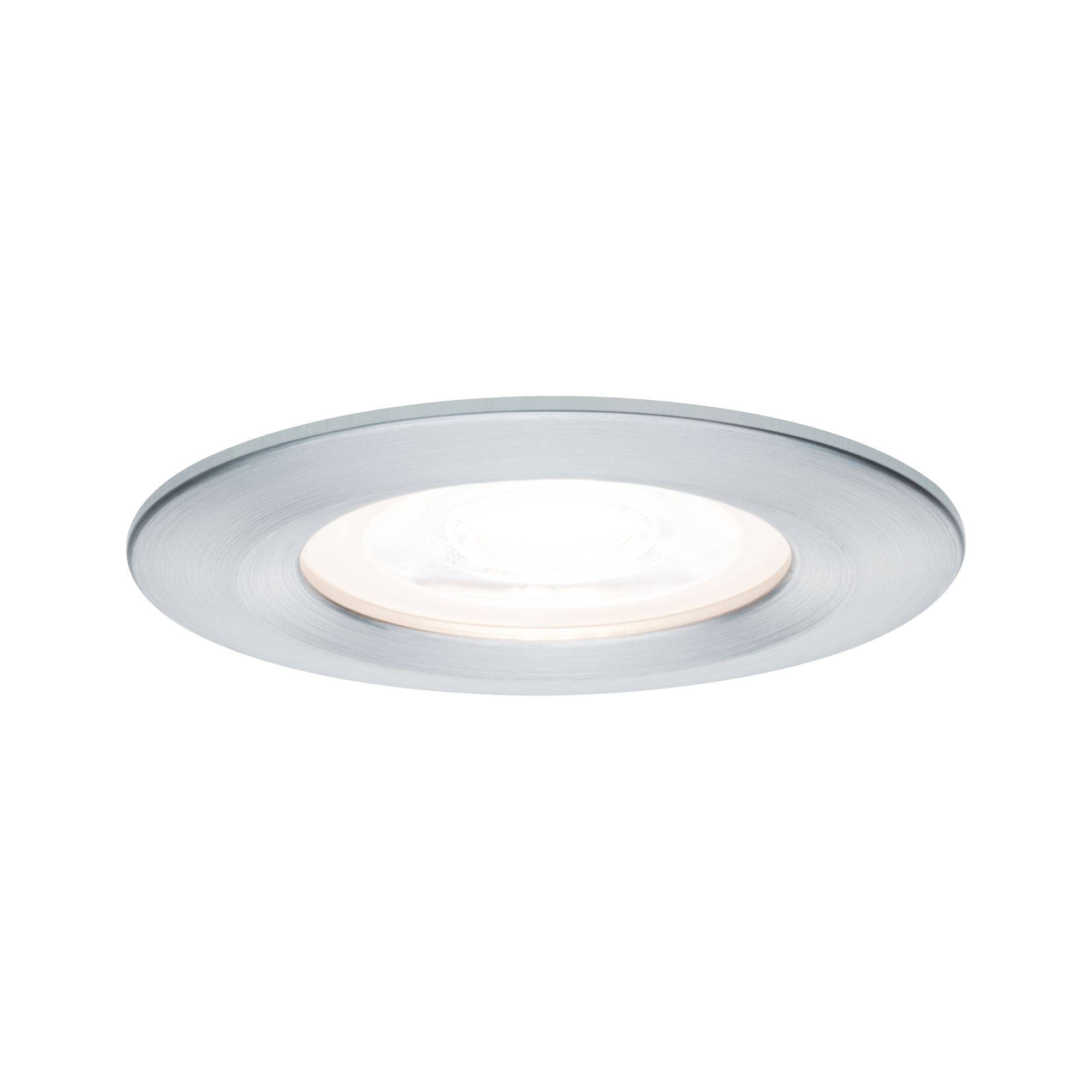 Paulmann Nova Bad-Einbauleuchte LED GU10 6.5W IP44 Aluminium (gedreht)