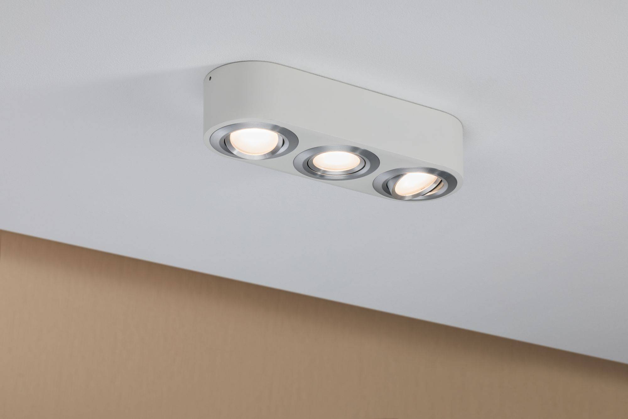 Paulmann 79710 Argun LED-Deckenleuchte LED LED fest eingebaut 14.4 W Aluminium (gebürstet), Weiß (matt)