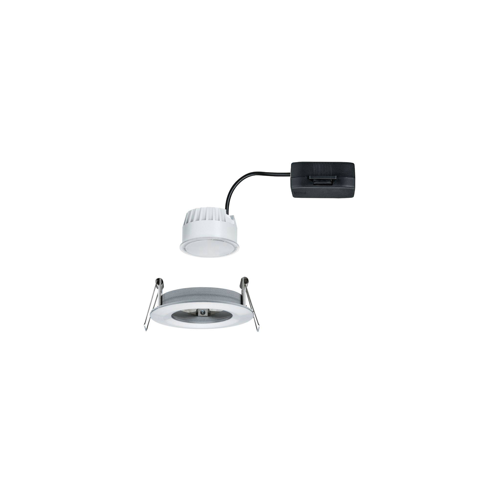 Paulmann Nova Bad-Einbauleuchte LED LED 6W IP44 Aluminium (gedreht)