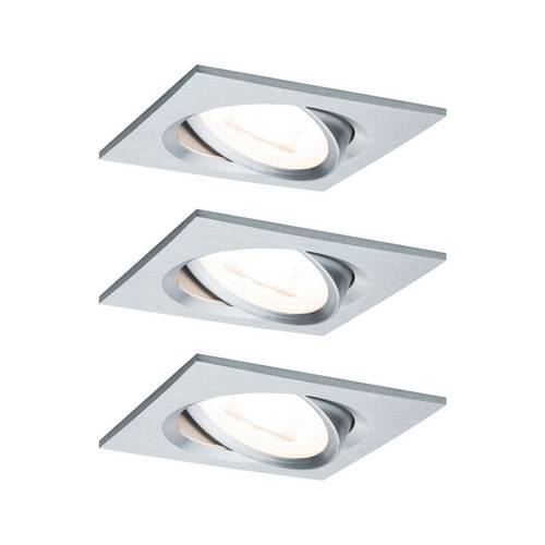 Paulmann 93456 Nova Einbauleuchte 3er Set LED LED 18 W Aluminium (gedreht)