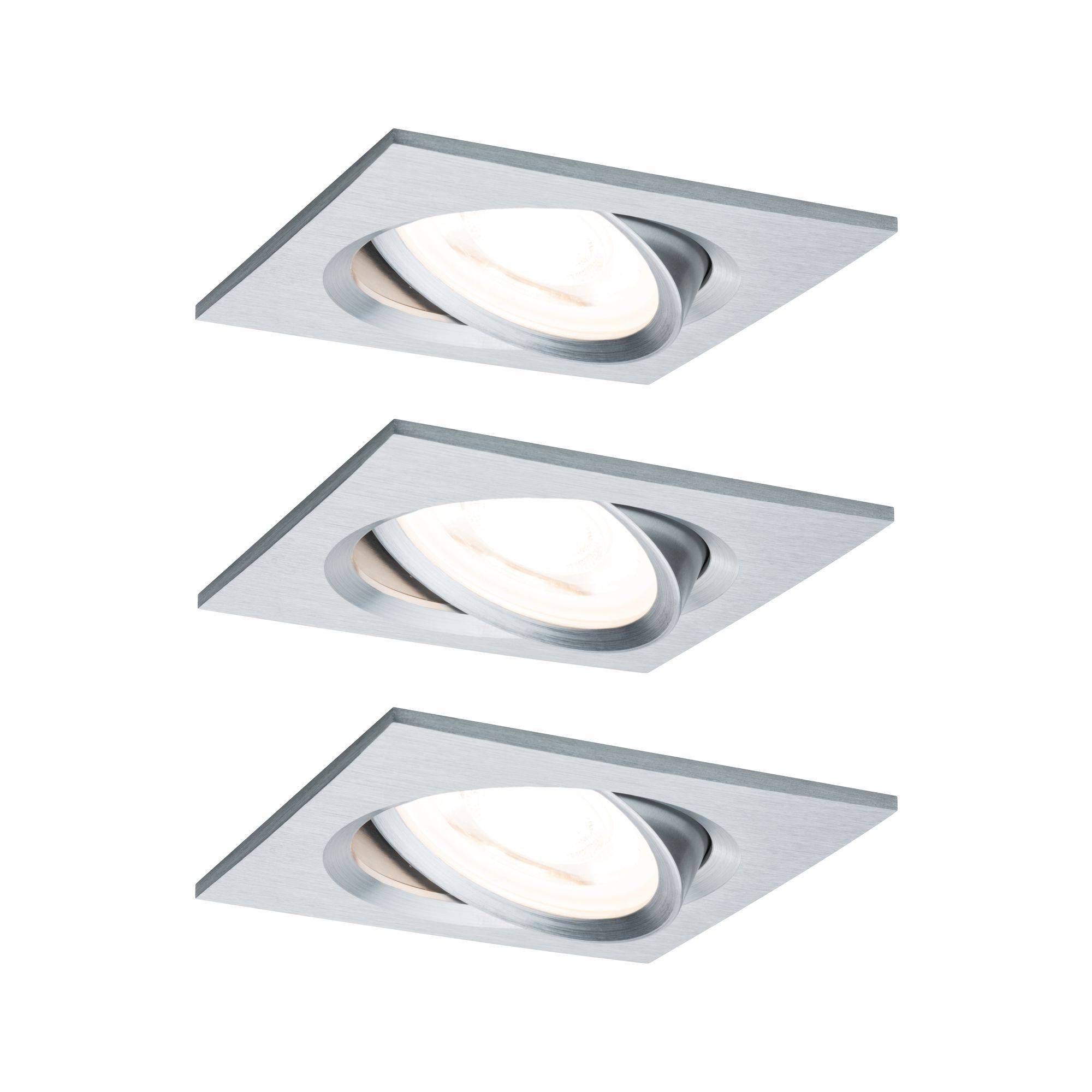 Paulmann 93438 Einbauleuchte 3er Set 19.5W Aluminium (gedreht)