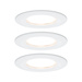 Paulmann Nova Spot encastrable pour salle de bains jeu de 3 LED LED 18 W IP44 blanc mat