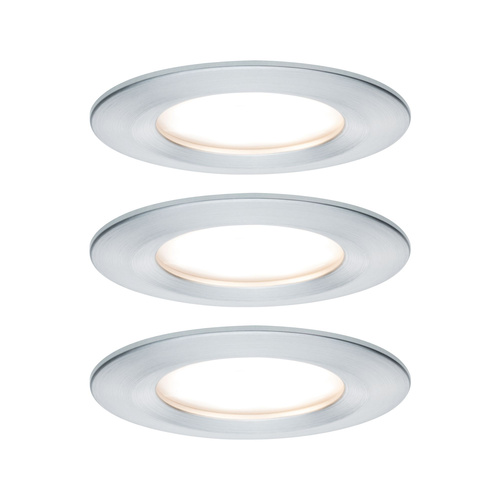 Paulmann Nova Spot encastrable pour salle de bains jeu de 3 LED LED 18 W IP44 Aluminium (tourné)
