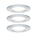 Paulmann Nova Spot encastrable pour salle de bains jeu de 3 LED LED 18 W IP44 Aluminium (tourné)