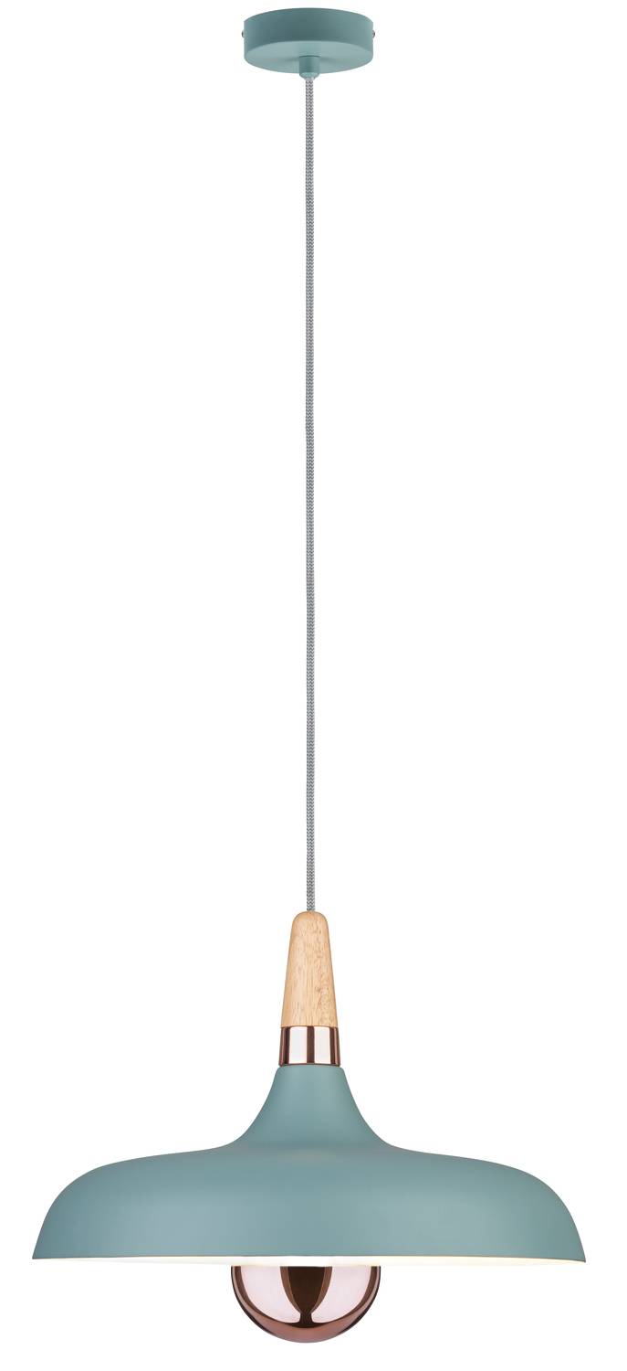 Paulmann Neordic Juna 79655 Pendelleuchte LED E27 20W Softgrün, Kupfer, Holz