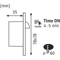 Paulmann 92923 LED-Einbauleuchte mit Bewegungsmelder LED LED fest eingebaut 2.7W Weiß (glänzend) Paulmann 92923 LED-Einbauleuchte mit Bewegungsmelder LED LED fest eingebaut 2.7W Weiß (glänzend)