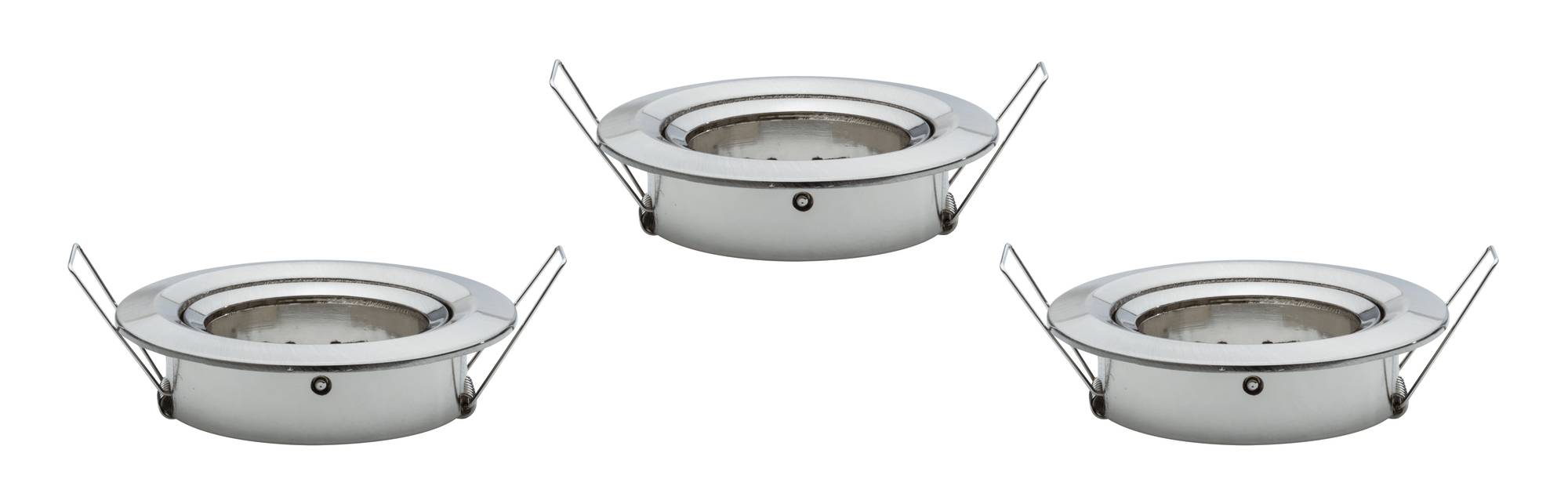 Paulmann 93645 Nova Einbauring 3er Set LED, Halogen Edelstahl
