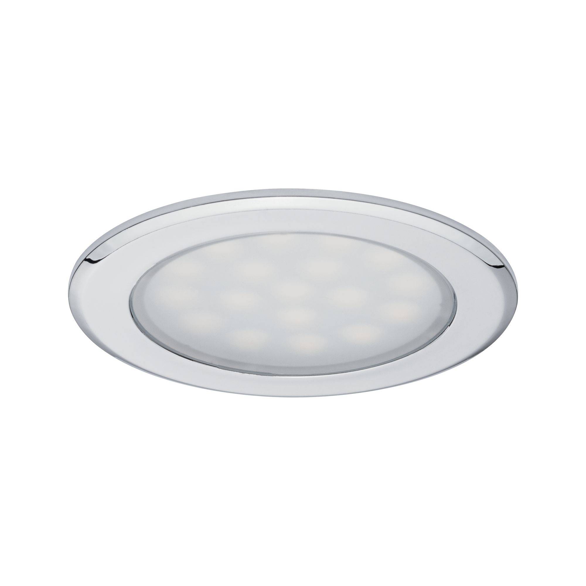 Runde LED-Deckenleuchte in Metallfassung. Ideal für moderne Raumbeleuchtung.