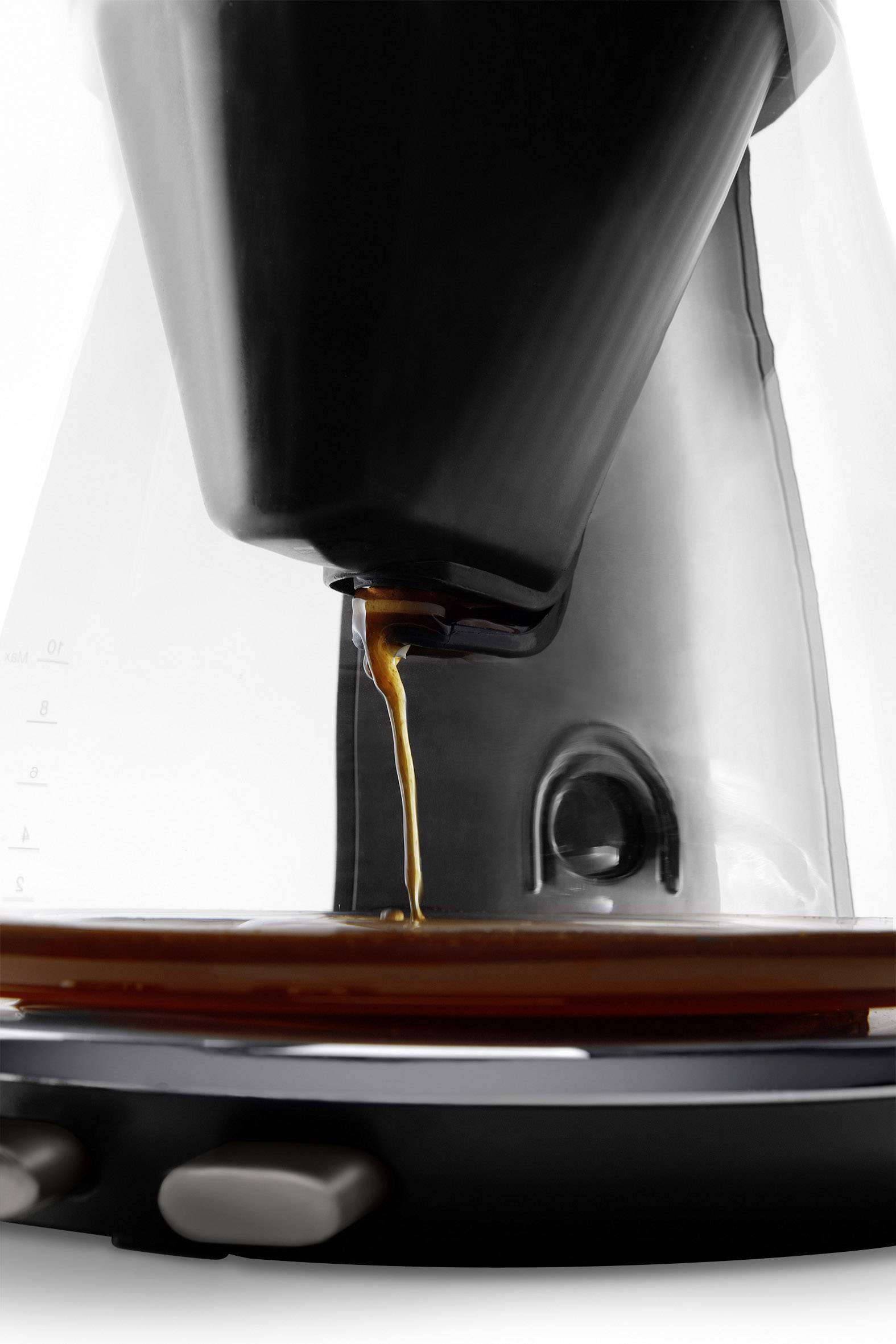 DeLonghi ICM17210 Clessidra Kaffeemaschine Glas, Silber-Grau Fassungsvermögen Tassen=10