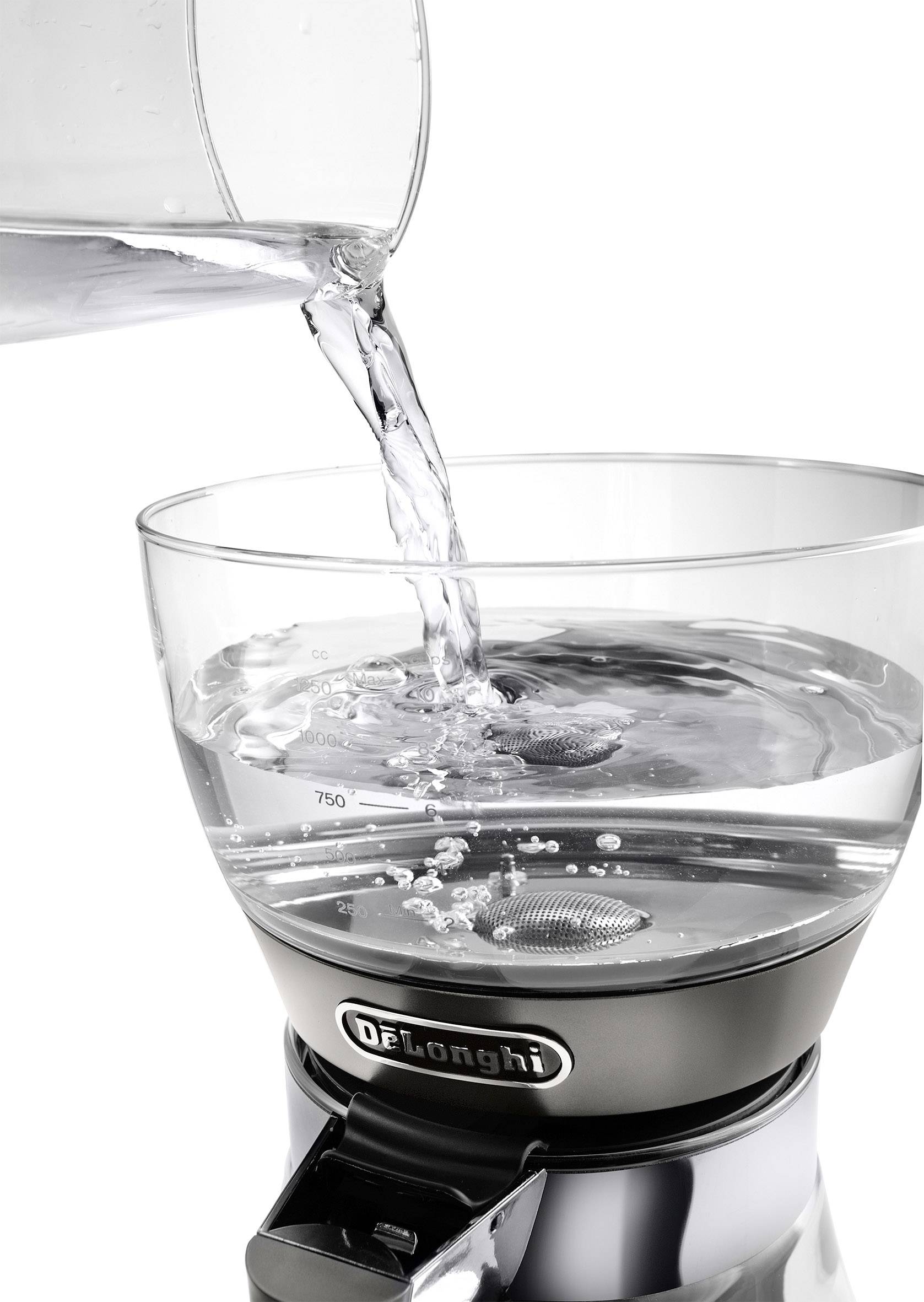 DeLonghi ICM17210 Clessidra Kaffeemaschine Glas, Silber-Grau Fassungsvermögen Tassen=10