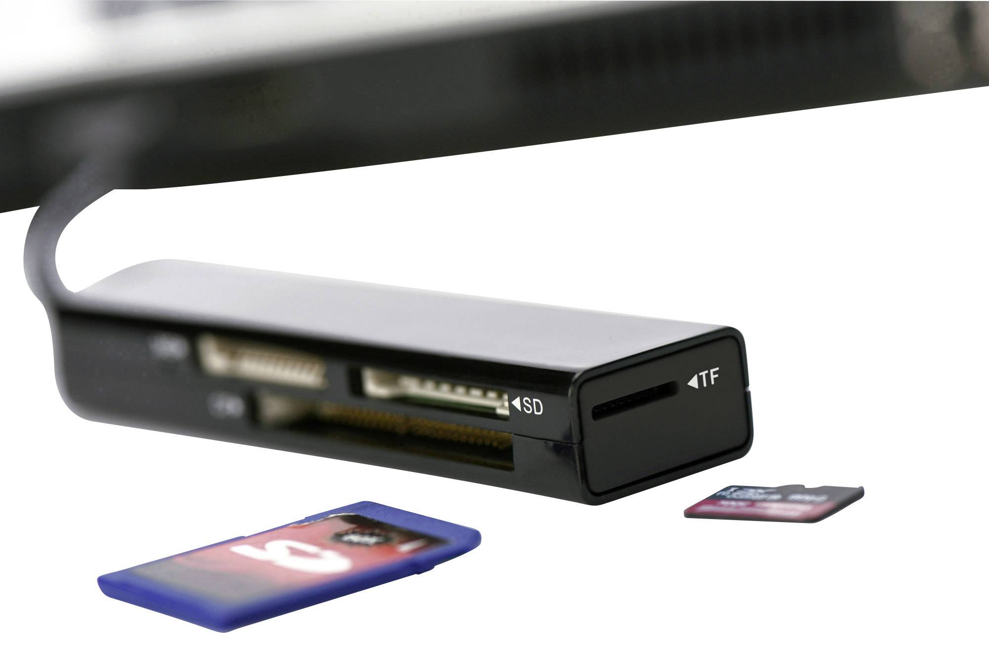 ednet Externer Speicherkartenleser USB 2.0 Schwarz