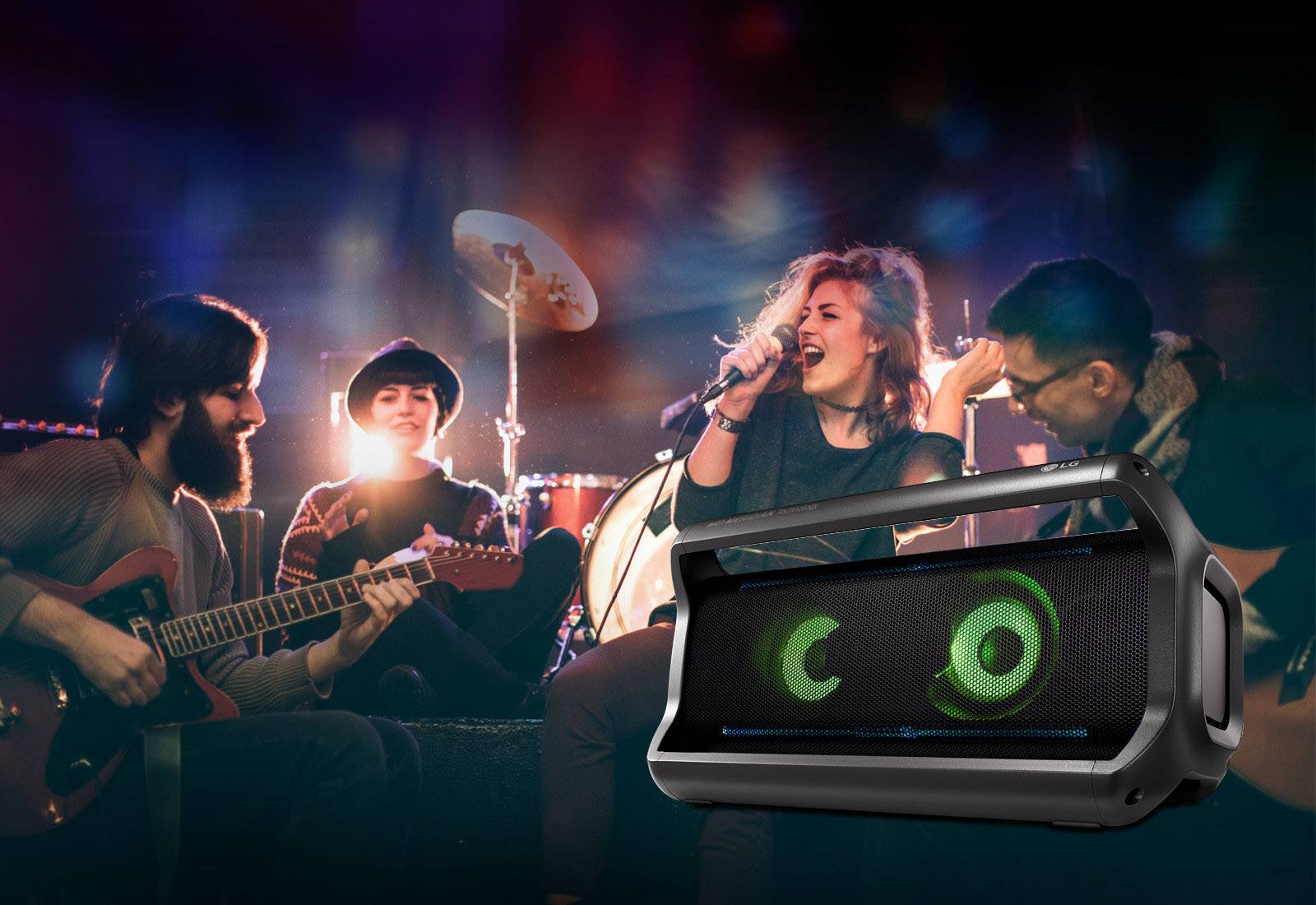 LG Electronics PK7 Bluetooth® Lautsprecher Freisprechfunktion, Outdoor, spritzwassergeschützt, AUX Schwarz