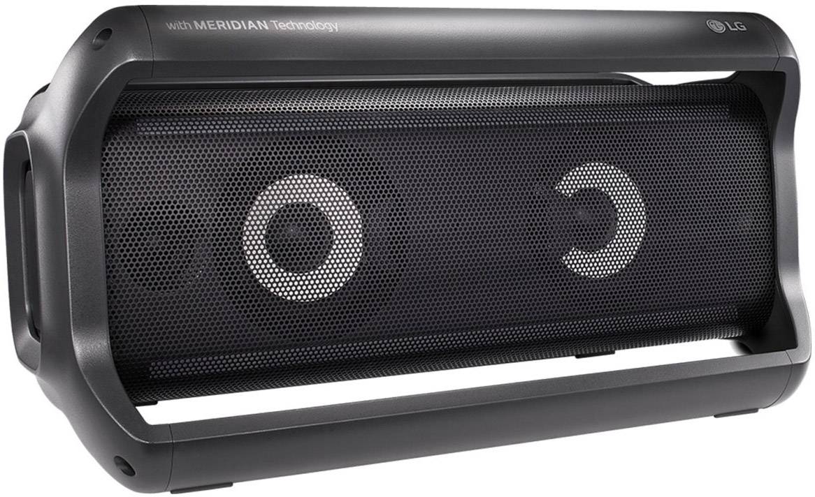 LG Electronics PK7 Bluetooth® Lautsprecher Freisprechfunktion, Outdoor, spritzwassergeschützt, AUX Schwarz