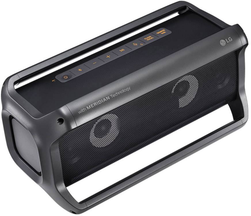 LG Electronics PK7 Bluetooth® Lautsprecher Freisprechfunktion, Outdoor, spritzwassergeschützt, AUX Schwarz