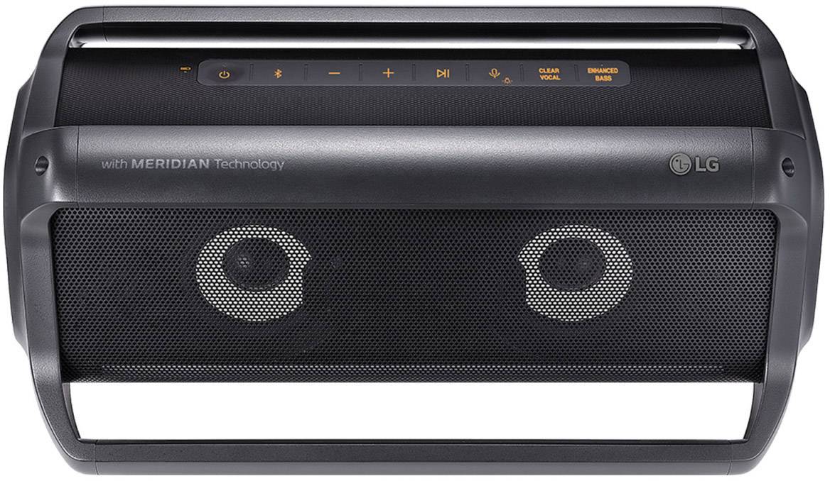 LG Electronics PK7 Bluetooth® Lautsprecher Freisprechfunktion, Outdoor, spritzwassergeschützt, AUX Schwarz