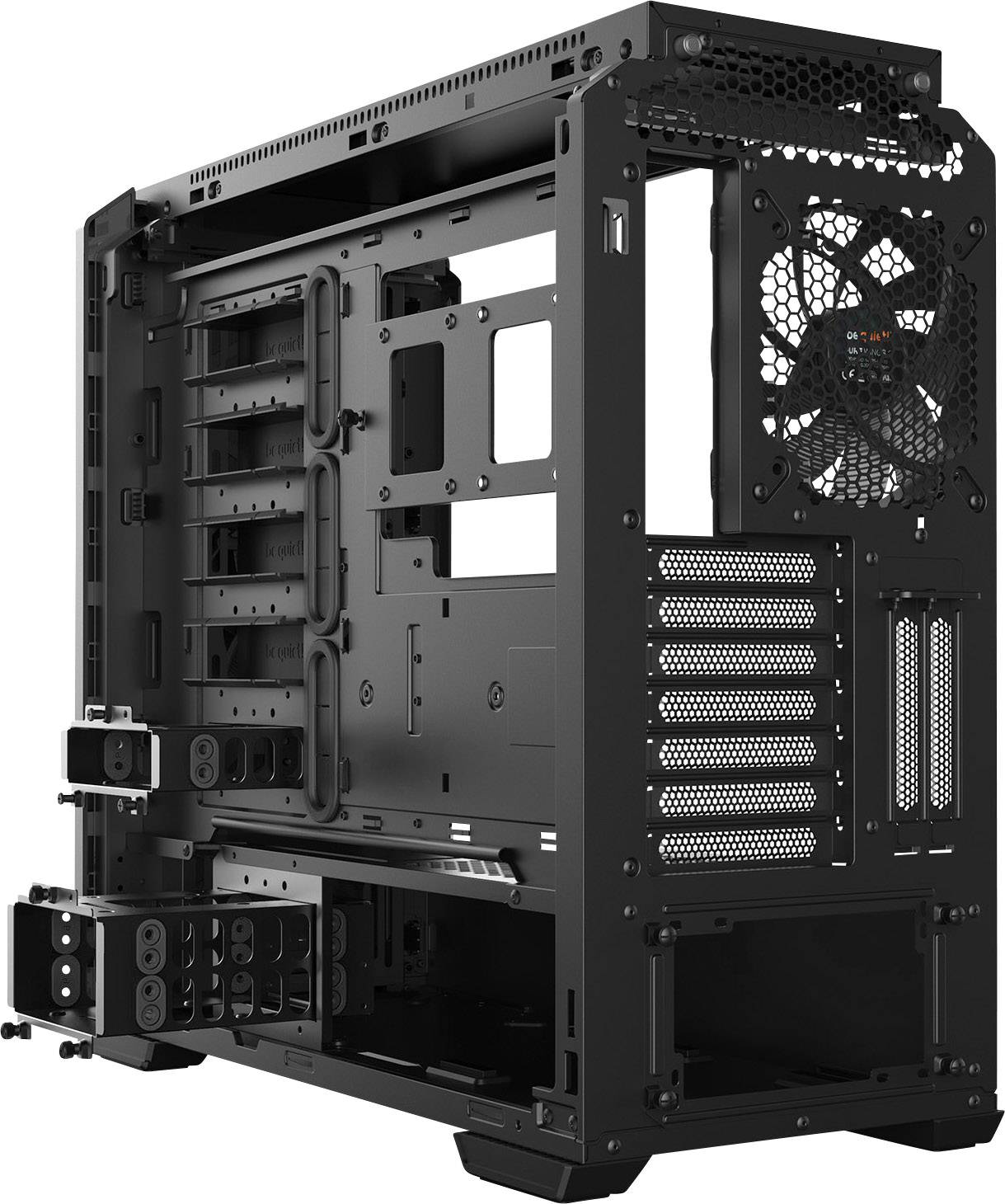 BeQuiet Silent Base 601 Midi-Tower PC-Gehäuse Schwarz 2 vorinstallierte Lüfter, gedämmt, Staubfilter, Seitenfenster