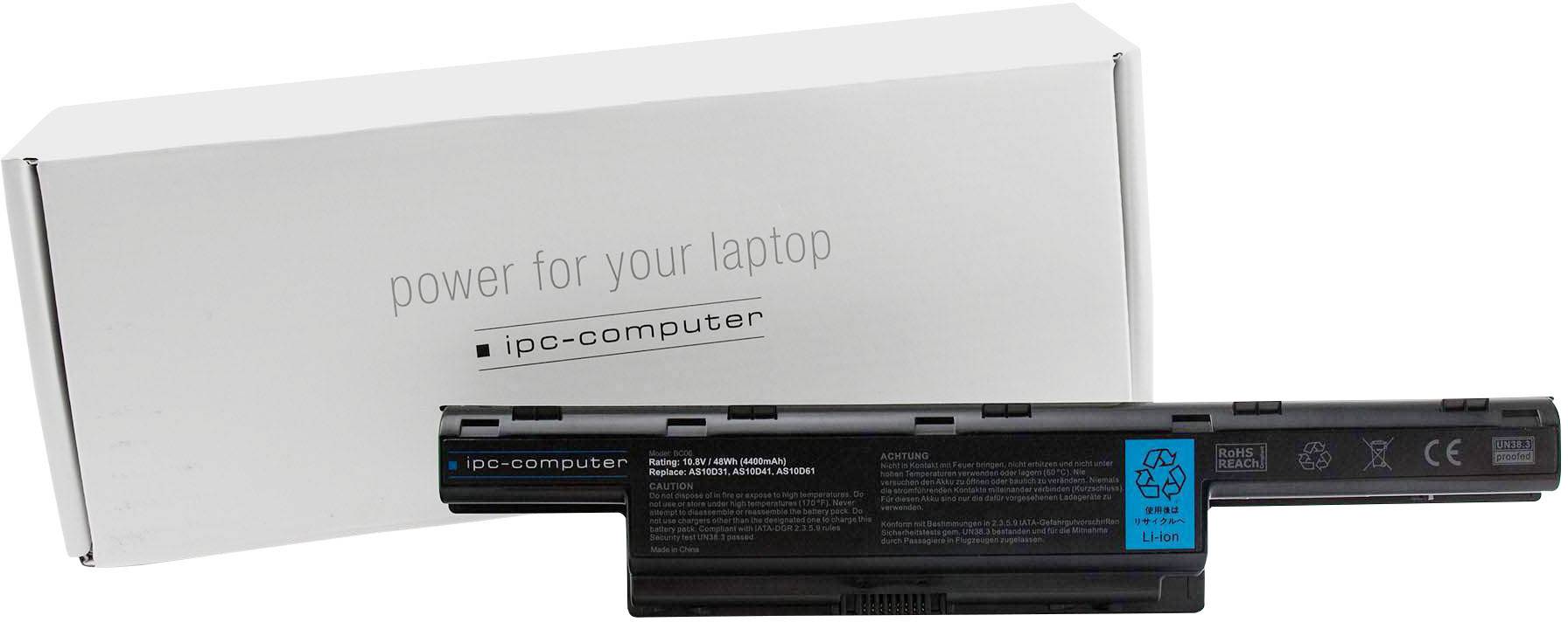 Ipc-computer Notebook-Akku AS10D61 REPLACE 10.8V 4400 mAh Acer