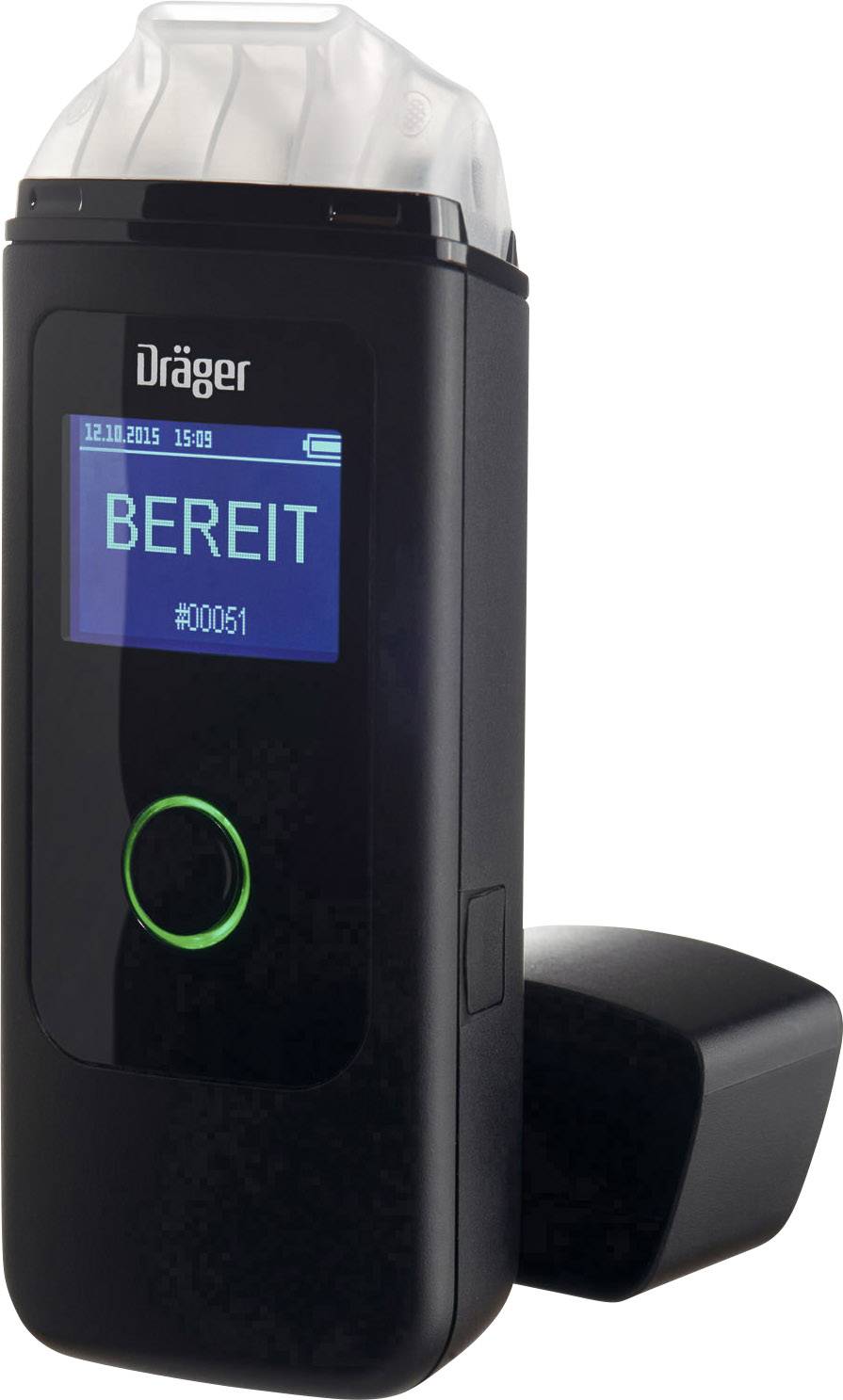 Dräger Alcotest 3820 Multilingual Alkoholtester Schwarz 0 bis 5 ‰ Alarm, Countdown-Funktion, inkl. Display