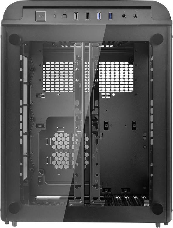 Thermaltake Level 20VT Mini-Tower PC-Gehäuse Schwarz 1 vorinstallierter Lüfter, LCS Kompatibel, Seitenfenster, Staubfilter